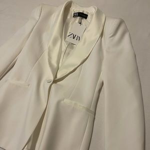 Zara white blazer